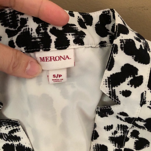 Merona Black and White Animal Print Dress - Picture 3 of 4